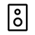 RCA output icon for connecting powered speakers for turntable.