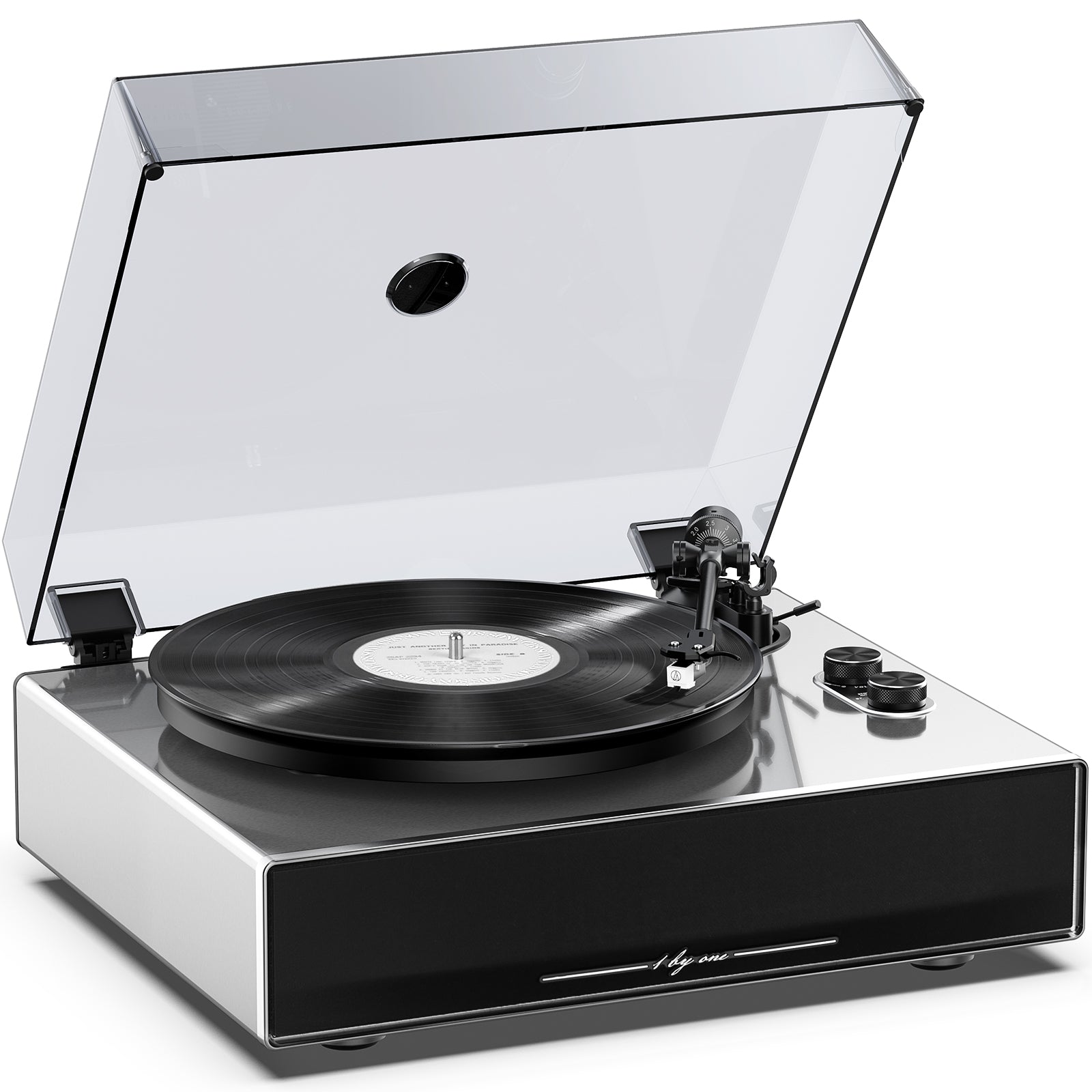 1 by ONE Stainless Steel Casing Turntable | Record Player | 1byone