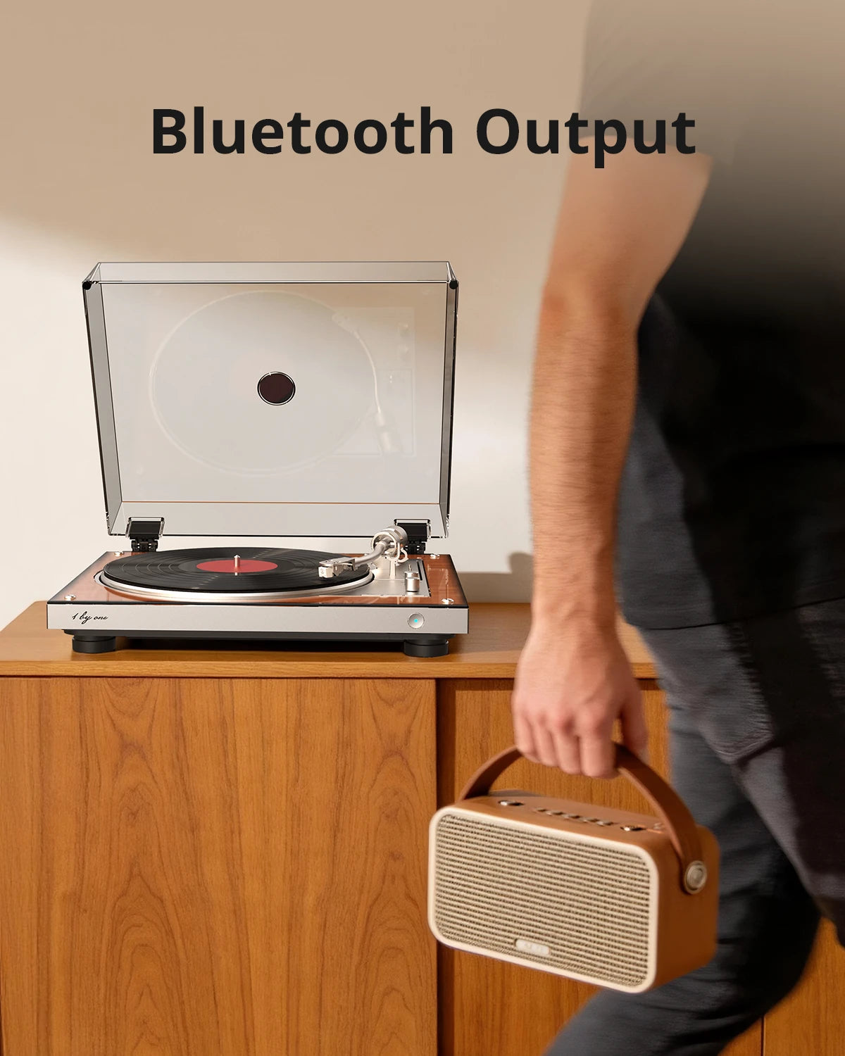 1byone AT01 fully automatic belt-drive vinyl record player - view 4