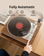1byone AT03 automatic turntable with bookshelf speakers - view 2