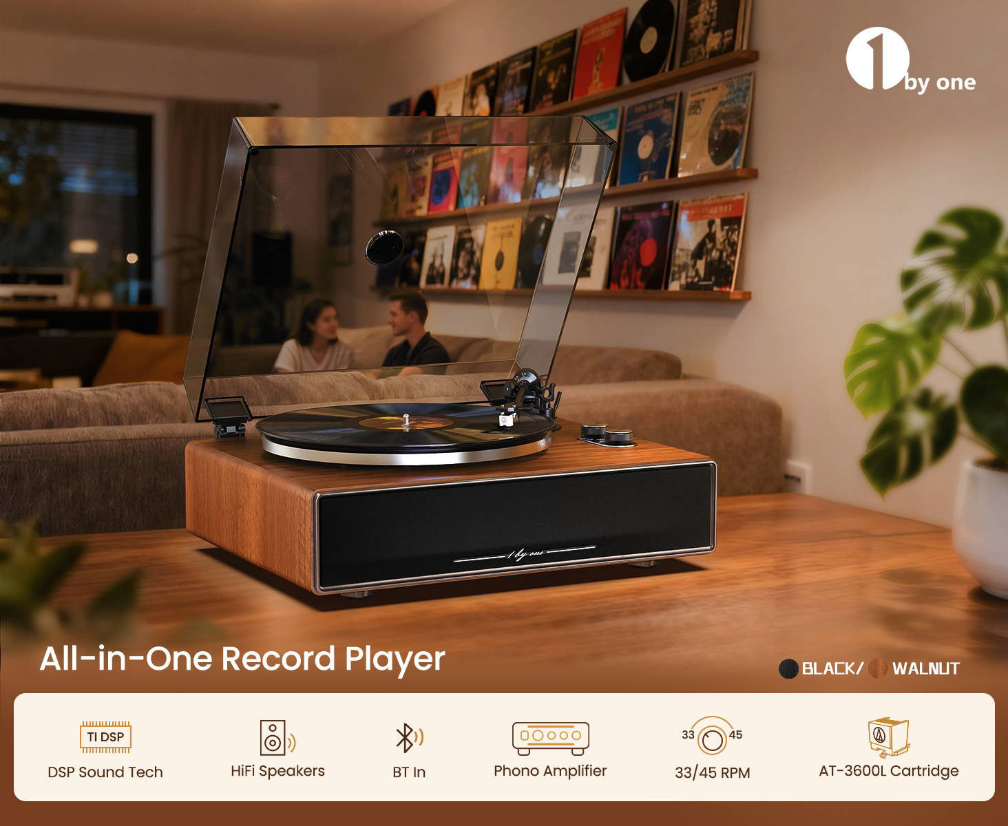 1 by ONE Vinyl Record Player – 1byone Audio