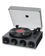 1byone all-in-one belt-drive stereo turntable in black
