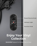 1byone all-in-one belt-drive stereo turntable in black - view 4