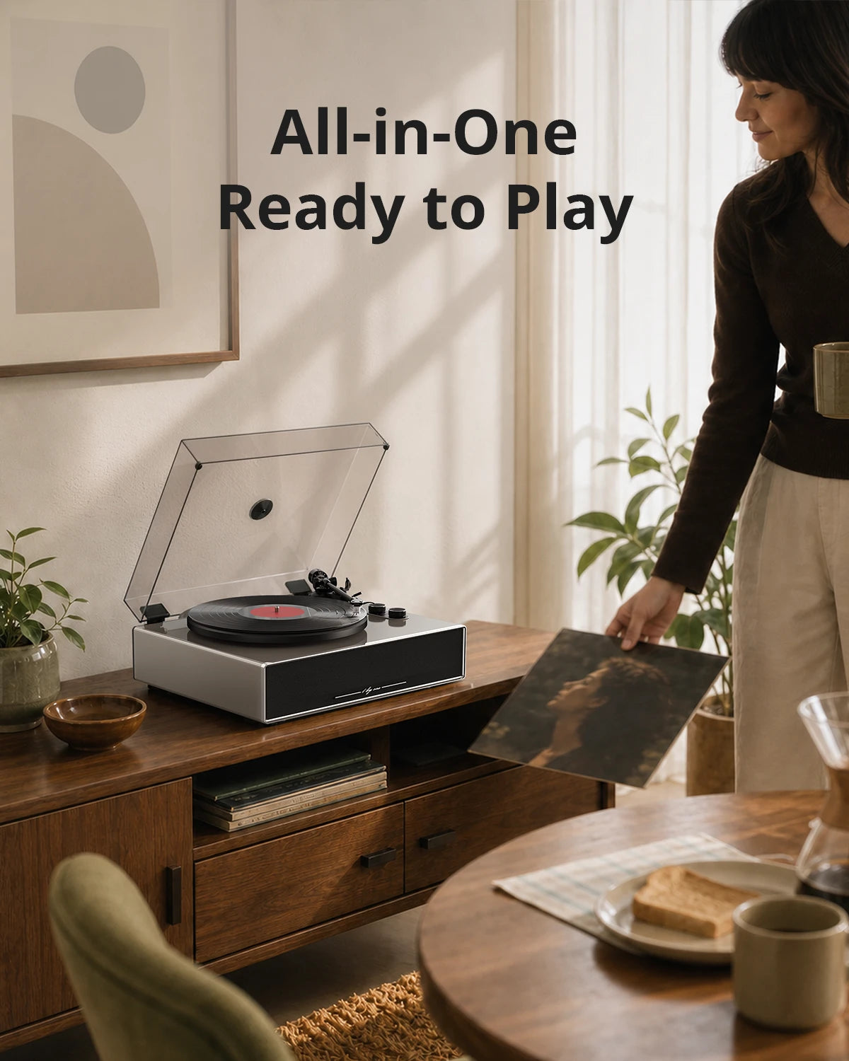 1 by ONE Stainless Steel Casing Turntable