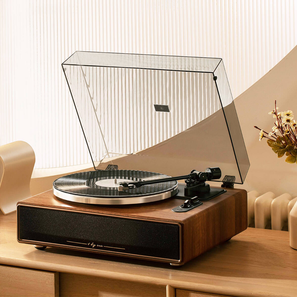 H009 All-in-One Turntable with Speakers – 1byone Audio